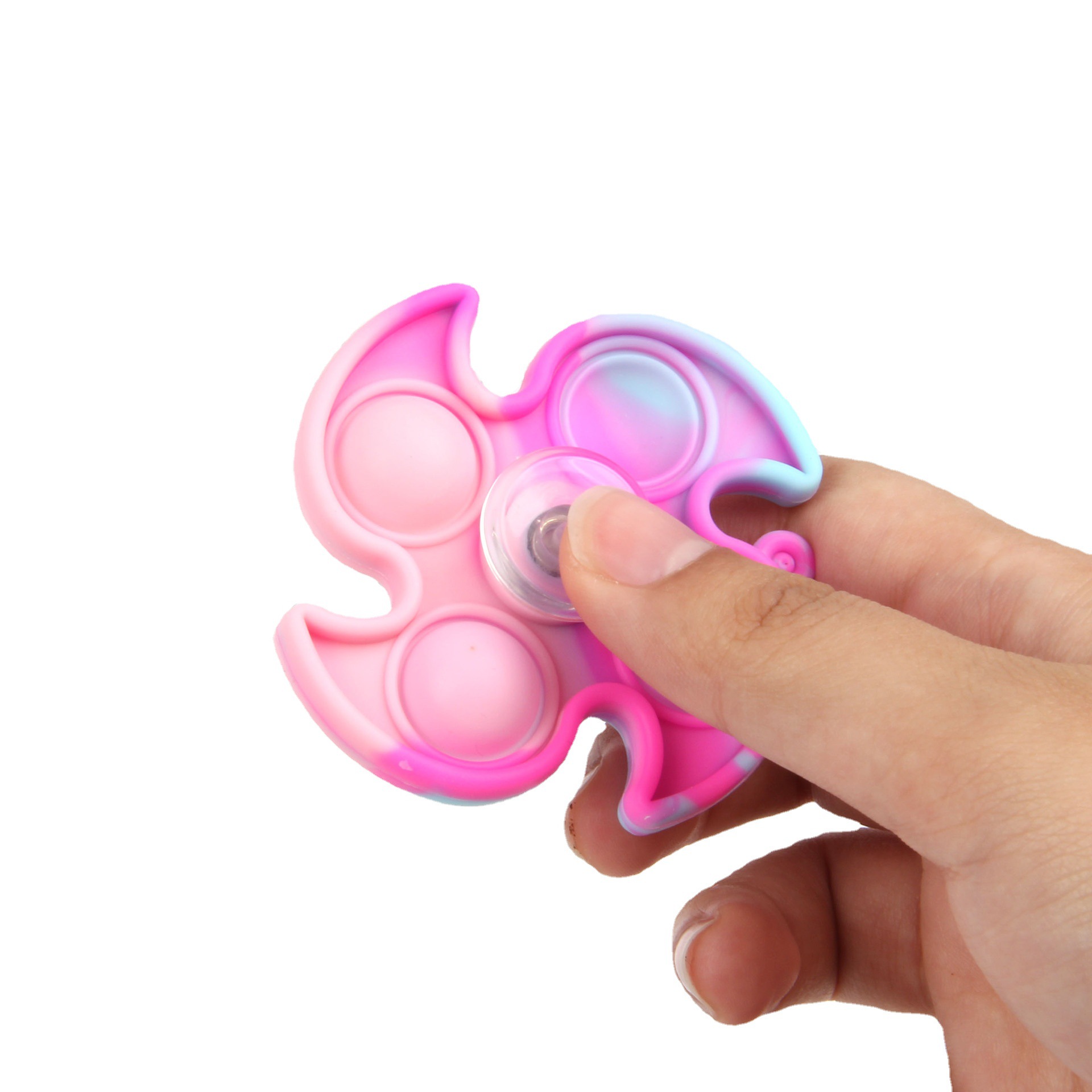 New Mouse Killer Pioneer Fingertip Gyro Macaron Color Creative New Finger Rotating Decompression Soft Rubber Gyro Toy