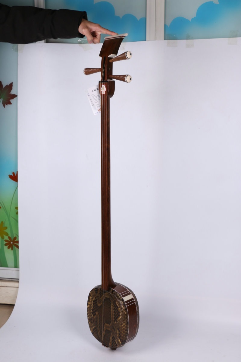 传统乐器黑酸枝三弦 供应手工蒙皮制作三弦 古典民族乐器厂家