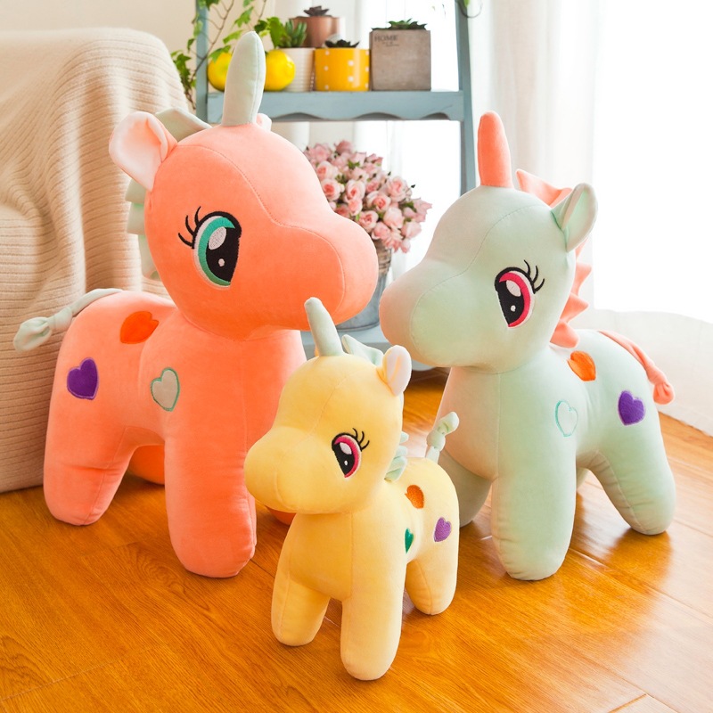 Cross-Border Unicorn Doll Plush Toys Wholesale Children's Ragdoll Comforter Toys My Little Pony: Friendship Is Magic Birthday Gift