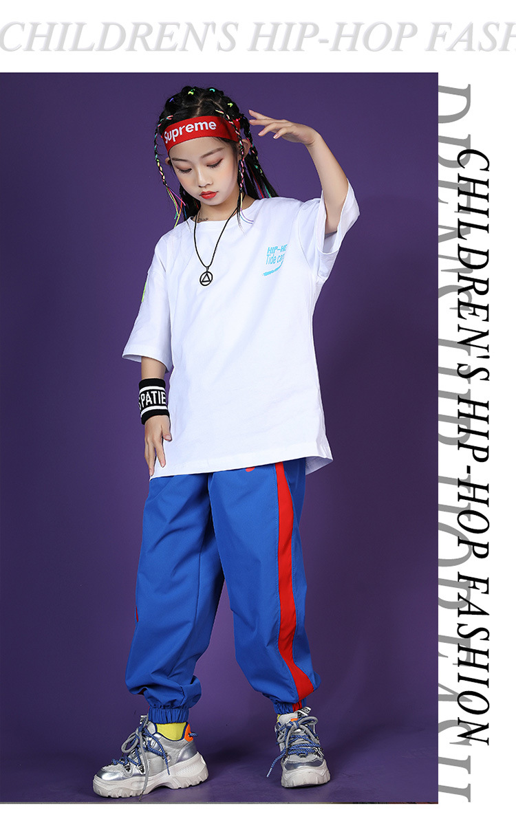 少儿街舞服装嘻哈风儿童潮服hiphop演出服宽松帅气街舞套装女儿童