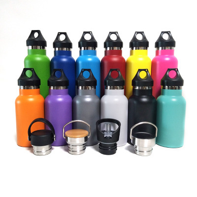 Picture Customizable Thermos Bottle Multiple Lids Optional Portable Insulated Stainless Steel Sports Water Bottle for Personal Use