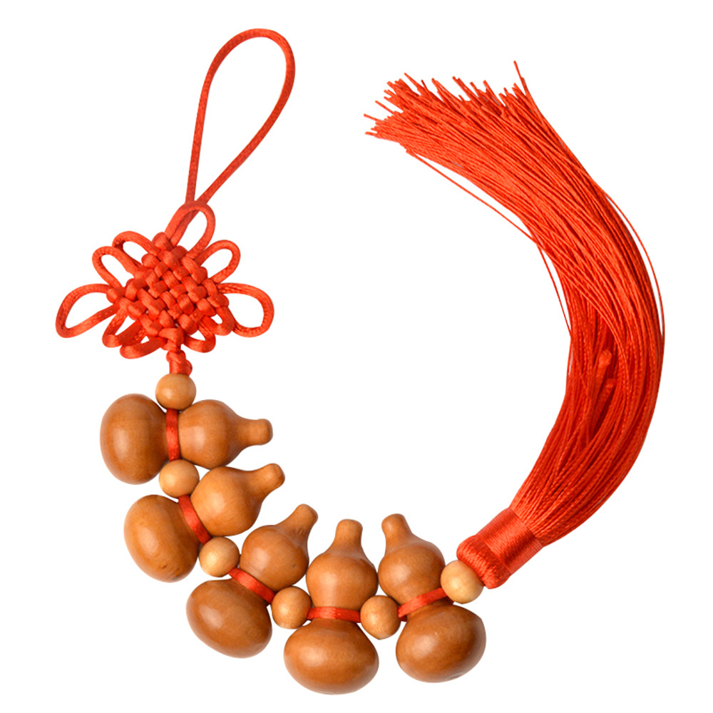 新款五福桃木葫芦挂件车载葫芦挂饰创意礼品批发