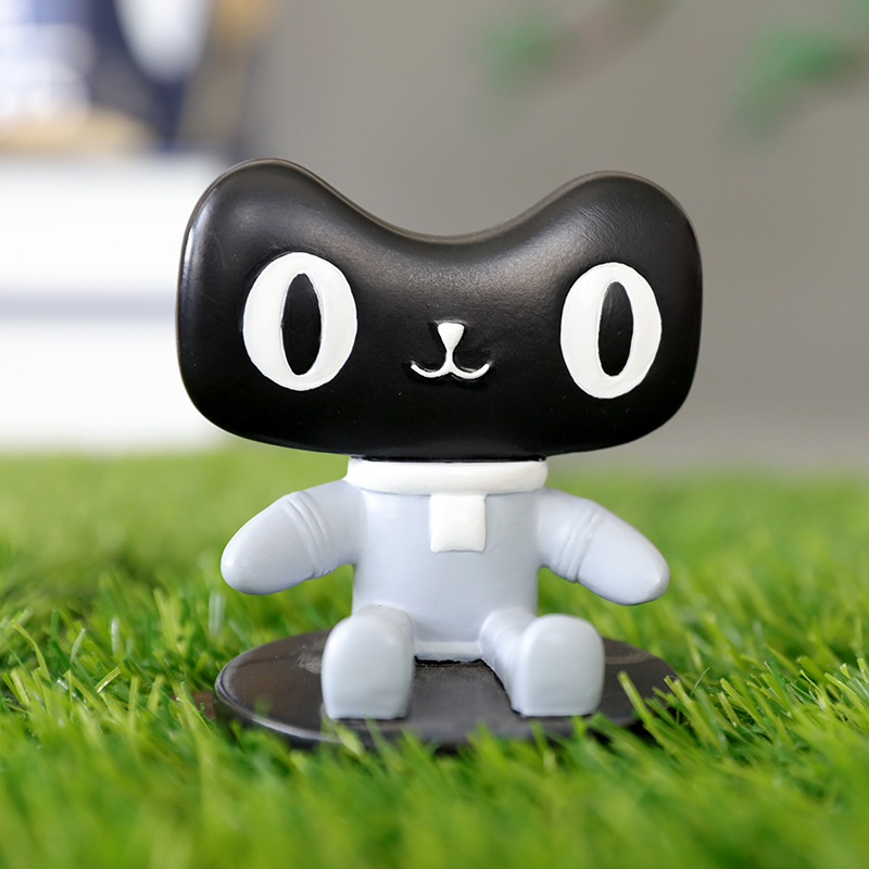 树脂工艺品客厅桌面懒人抖音拍照手机支架天猫公仔汽车装饰品摆件