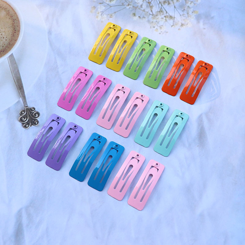 50 Mini Small Sized Square BB Clip Color Paint Children's Barrettes Pet Hairpin Doll Cute Cropped Hair Clip Barrettes
