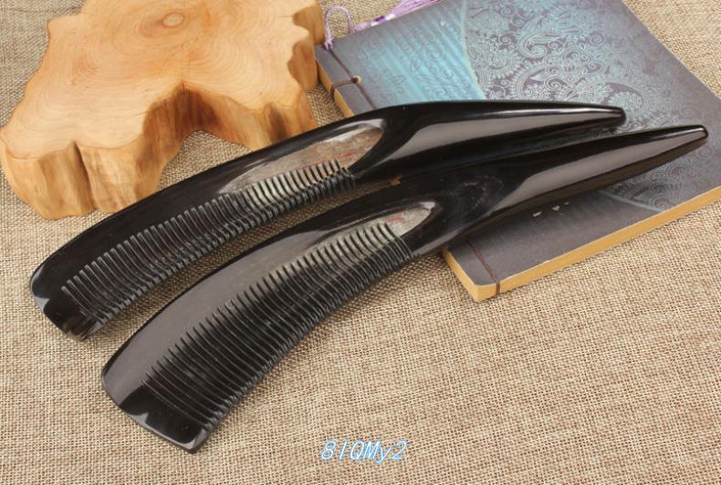 天然牛角梳子加大号长发加长厚正品牛角梳防静电脱发按摩刻字礼品