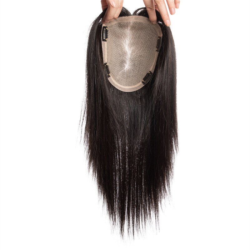 新品现货纯手工钩织假发片仿真头皮少女辫子发可漂可染烫可剪真发