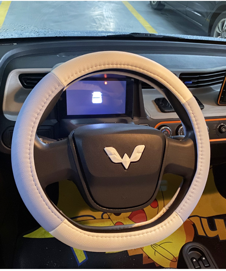 适用五菱宏光mini ev 宏光迷你新款马卡龙汽车方向盘套女士四季用