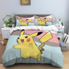 Europe and America Cross border The bed Three customized Pikachu printing Brushed Quilt cover Customized source supply Manufactor