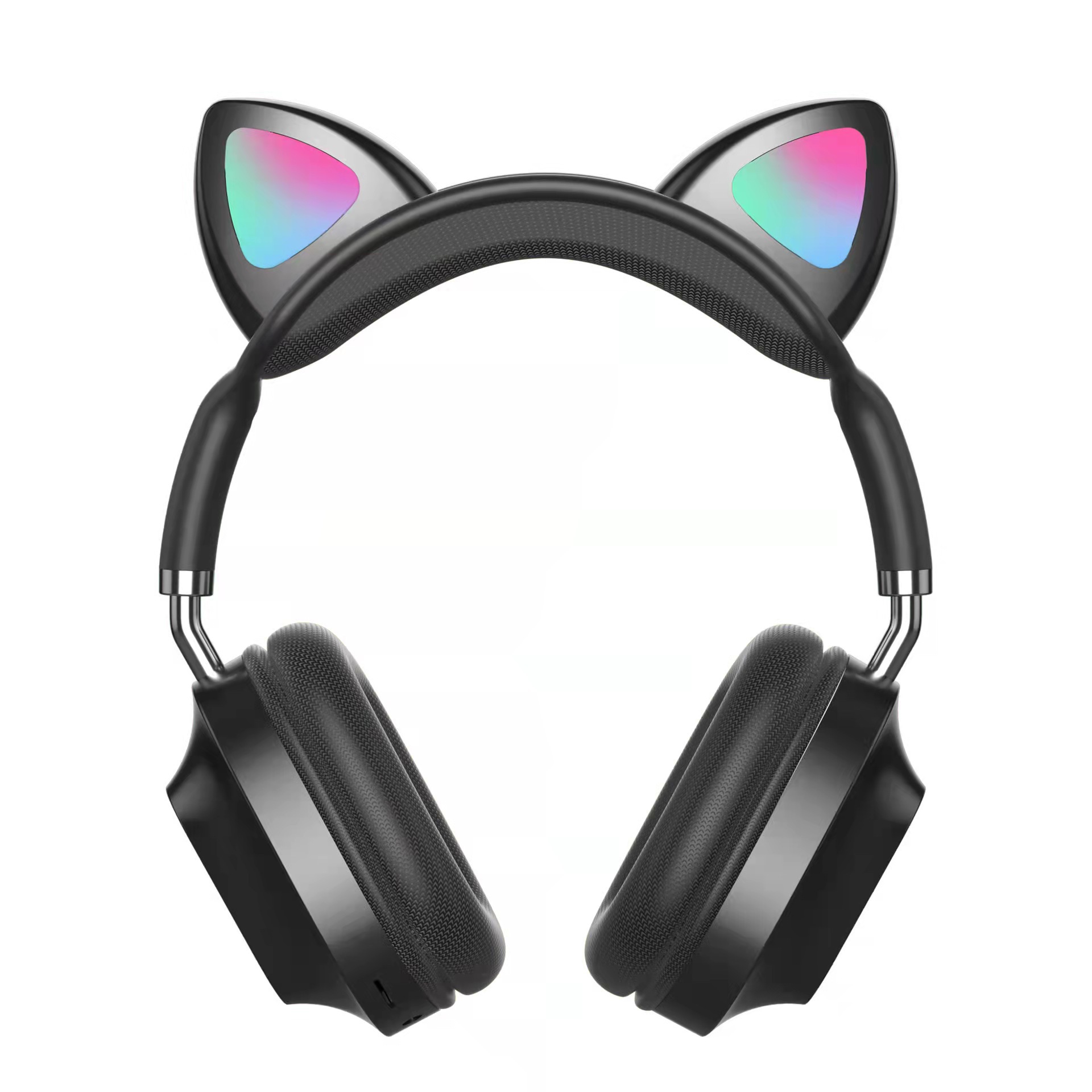 源头厂家stn06蓝牙耳机头戴式网红发光猫耳重低音游戏5.0无线耳机