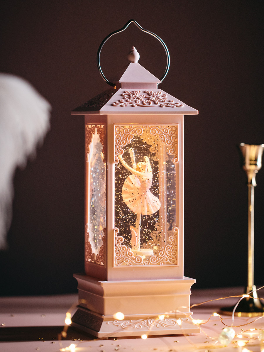 风灯摆件音乐盒八音盒女生新年生日礼物女孩芭蕾舞跳舞音乐水晶灯