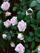 仿真玫瑰花阳台吊花假花空调管道遮挡墙面绿植塑料壁挂花装饰植物