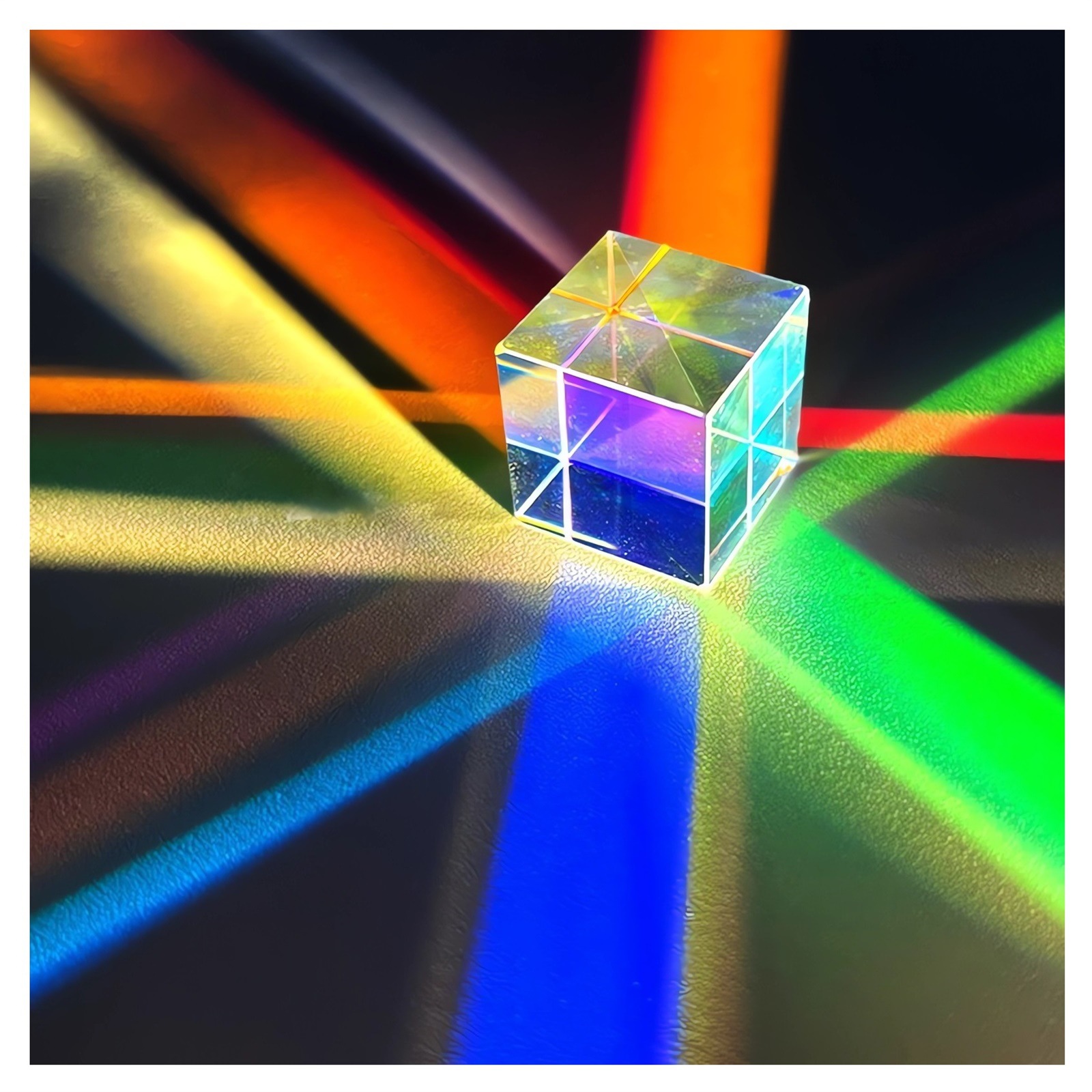 太阳捕手 合色棱镜六面亮分光magic prism cube k9光学玻璃三棱镜