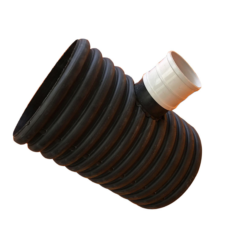 批发pe波纹管三通接头排水管下水管配件pvc转换管件变径