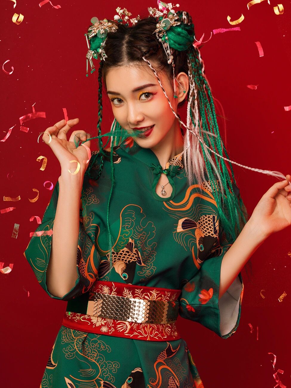 新款影楼写真个性艺术照复古国潮中国风旗袍主题摄影舞台演出服装