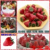 simulation fruit section Fake fruit Model Plastic fruit strawberry Red, yellow, strawberry photograph Wobble