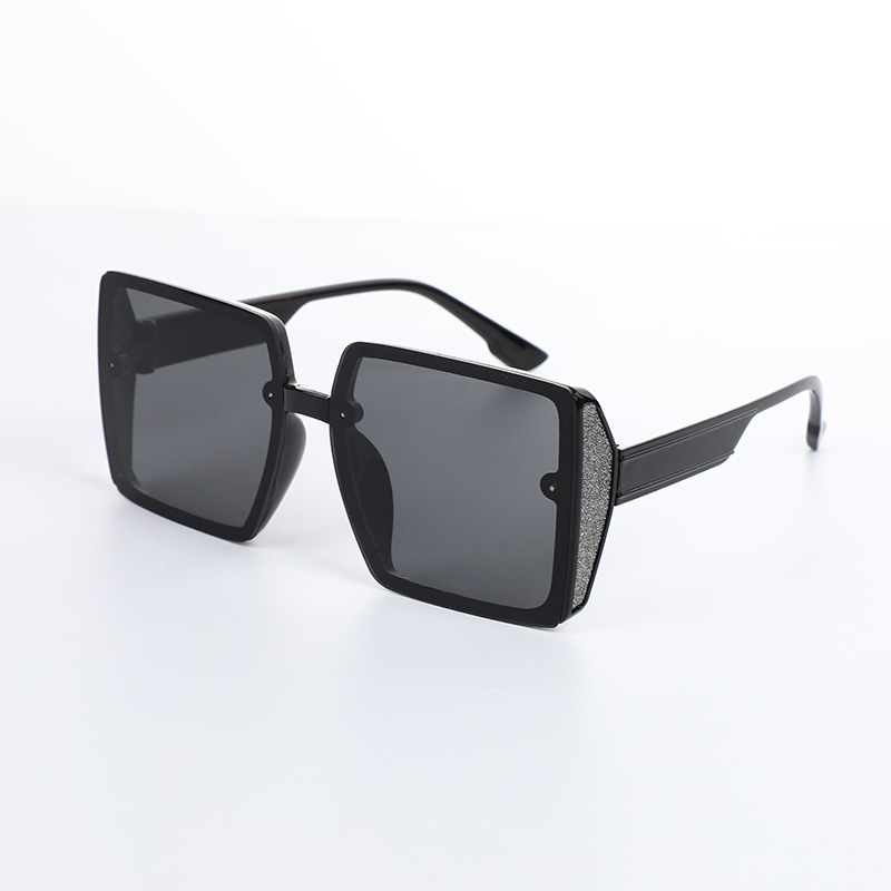 2023 Spring New High Sense Gradient Sunglasses Fashion UV Protection Glasses Women's Square Glitter Sunglasses