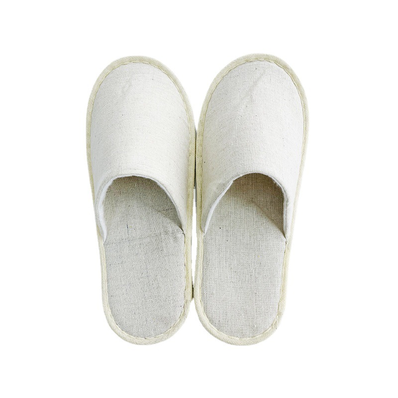 Factory Supply Spot Hotel Disposable Slippers Non-Woven Brushed Plush Towel Cloth Slippers Quantity Discount