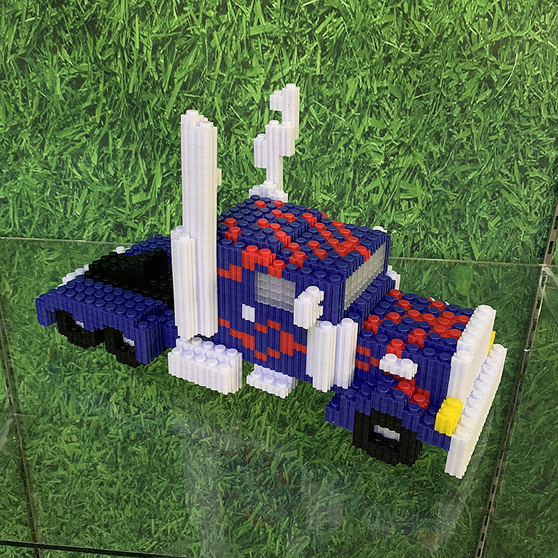 新品积木大号串联颗粒擎天柱卡车男孩拼装益智力儿童开发玩具礼品