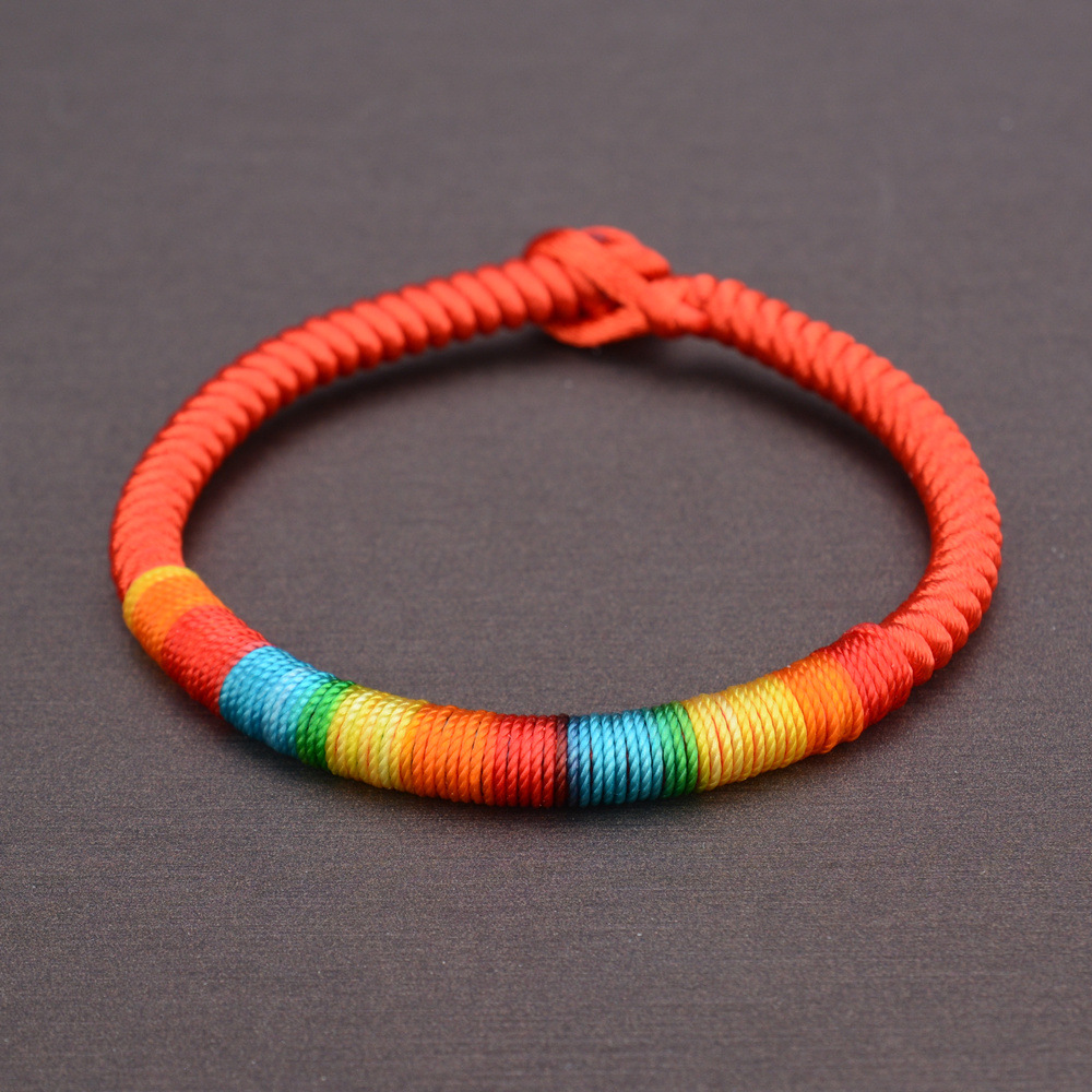 端午节五彩绳本命年红绳子手工编织彩色手绳男女手链情侣复古