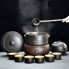 1VPR煮茶器陶瓷煮茶壶黑白茶普洱煮茶炉罐罐茶围炉煮茶电陶炉套装
