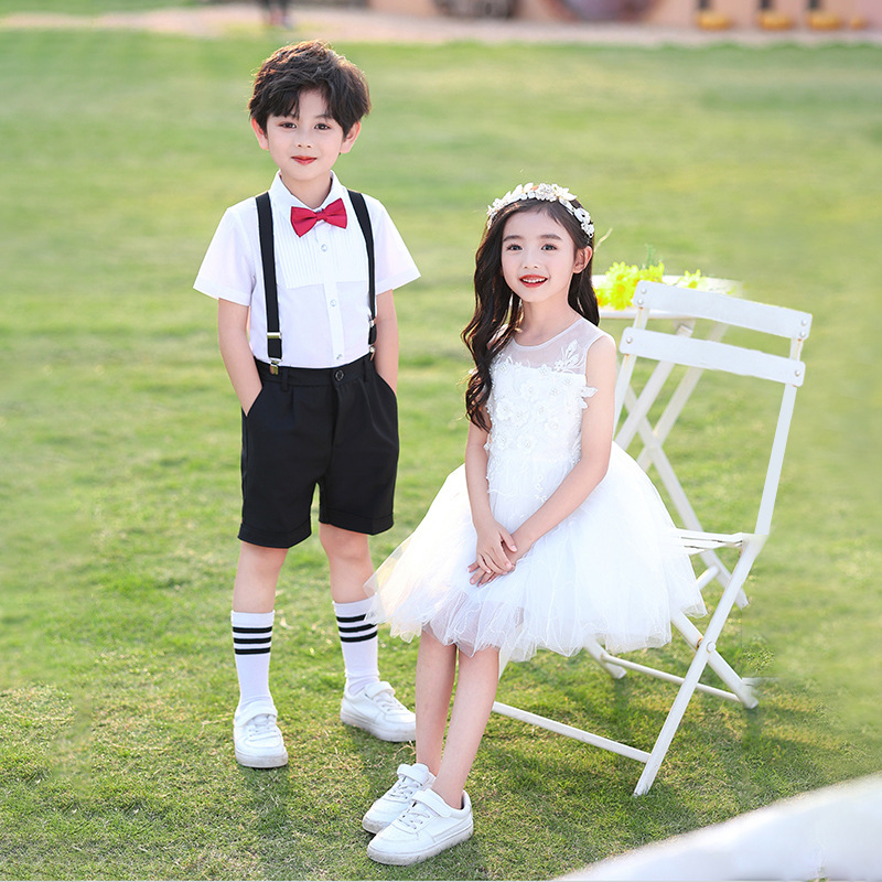合唱演出服表演服装六一儿童节男童幼儿园毕业礼服女童舞蹈蓬蓬裙