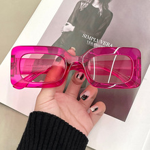 新款欧美跨境太阳眼镜方框时尚潮流男女士大框嘻哈朋克凹造型墨镜