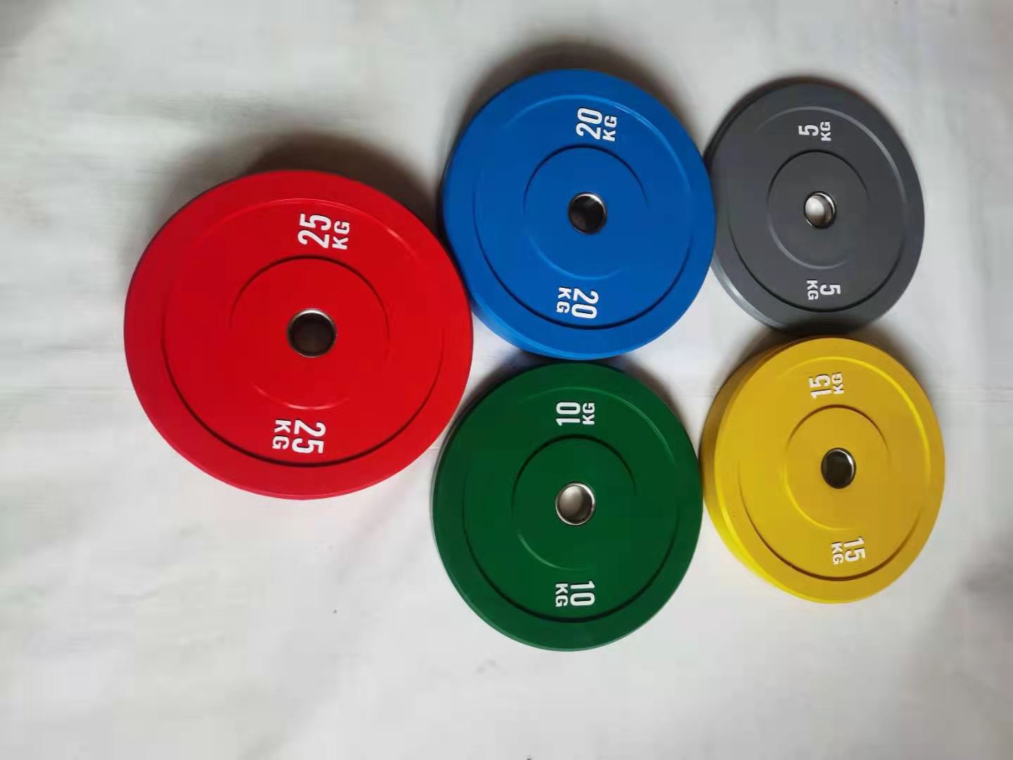 彩色全胶片厂家直供多规格杠铃片全胶彩色杠铃片颜色多样