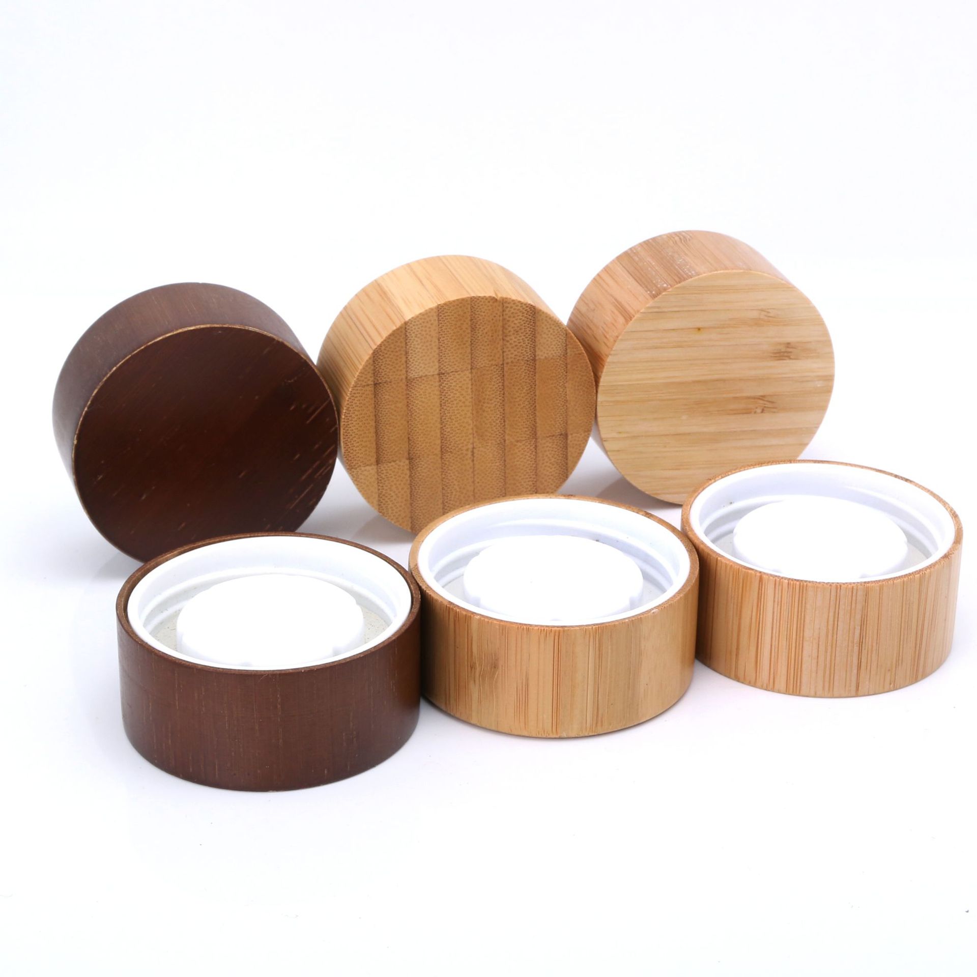 天然竹盖子木碗盖杯盖 木盖子蜡烛杯盖密封瓶玻璃木盖 可定制logo