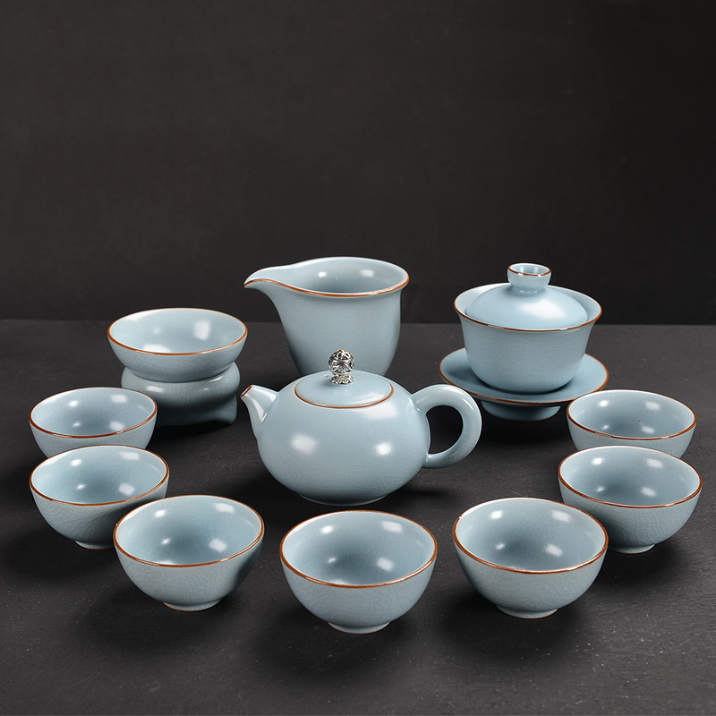 正品整套汝窑茶具