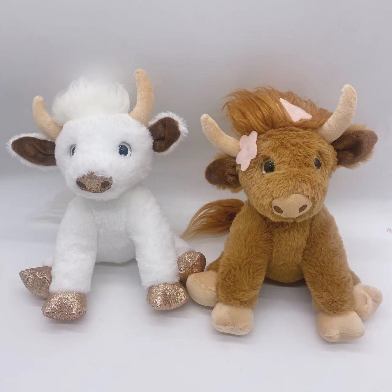 跨境新品 highland cow 可爱牦牛公仔苏格兰高地牦牛毛绒玩具