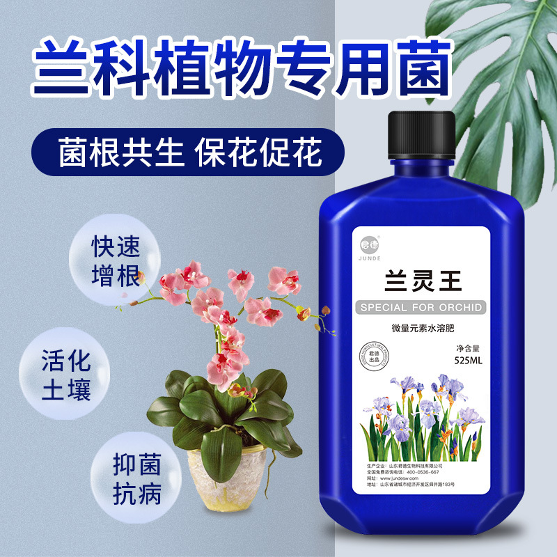 兰灵王兰花肥料兰花营养液君子兰肥料EM菌液生根催芽微生物菌肥