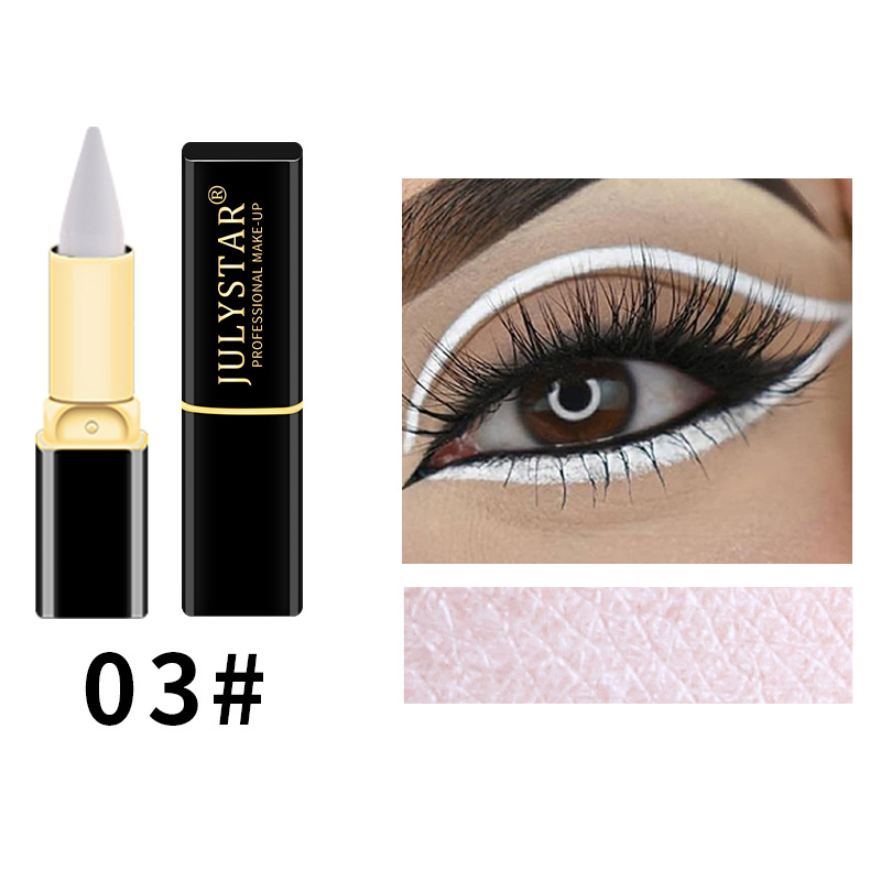Julystar Rich Colorful Natural Waterproof Creamy Eyeliner Pen Good Color Quick-Drying Chi Long Moisturizing Creamy Eyeliner