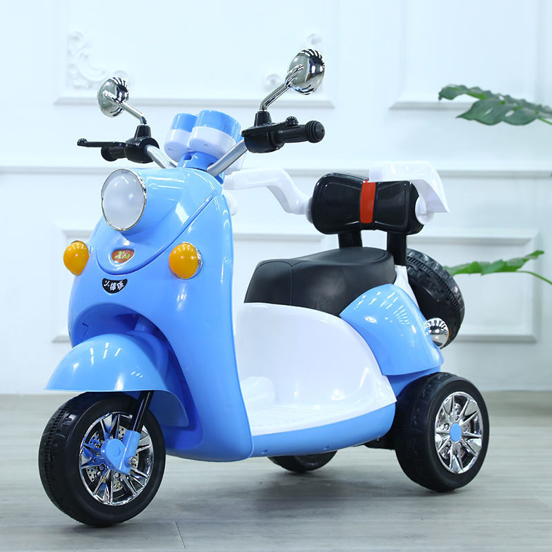 儿童电动摩托车电动车三轮木兰摩托车充电车男大电瓶音乐早教可坐