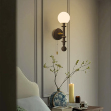 法式壁灯床头灯卧室客厅壁炉楼梯灯复古中古美式新中式带开关灯具