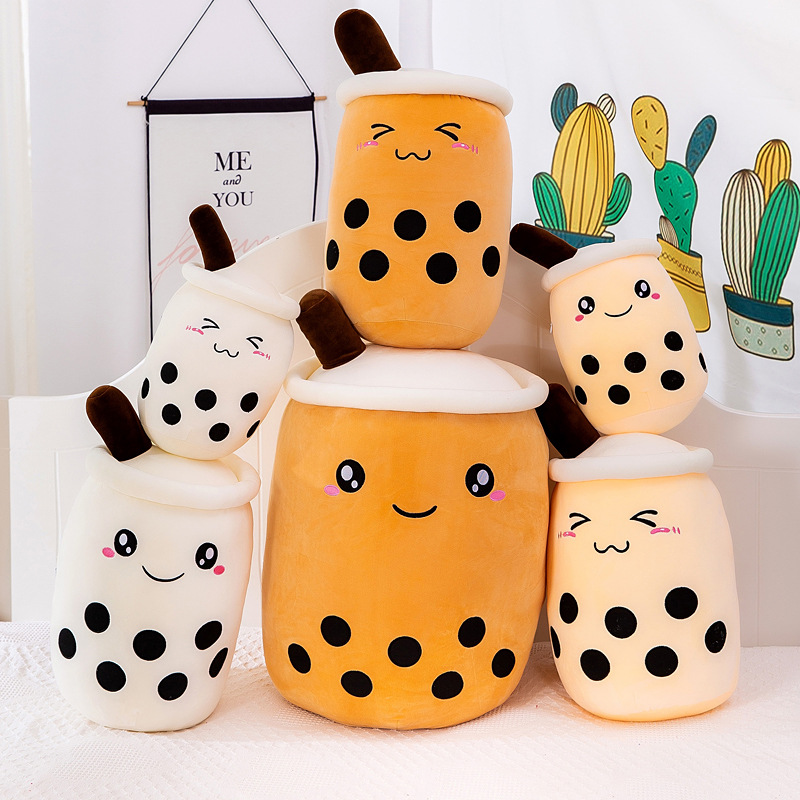 创意新款可爱仿真珍珠奶茶睡觉抱枕公仔玩偶靠枕女生礼物毛绒玩具