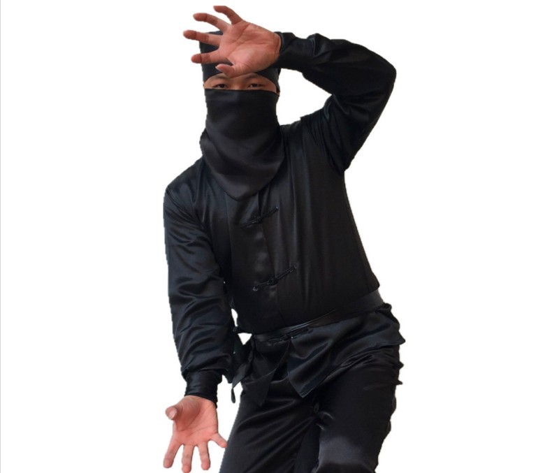 古装夜行衣蒙面服武侠盗贼土匪勇士刺客服忍者男女黑衣人演出服装