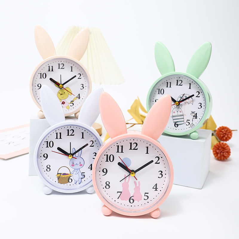 Alarm Clock Cute Cartoon Multifunctional Creative Children Gift student Bedroom Bedside Desktop Mute Digital Small Alarm Clock 