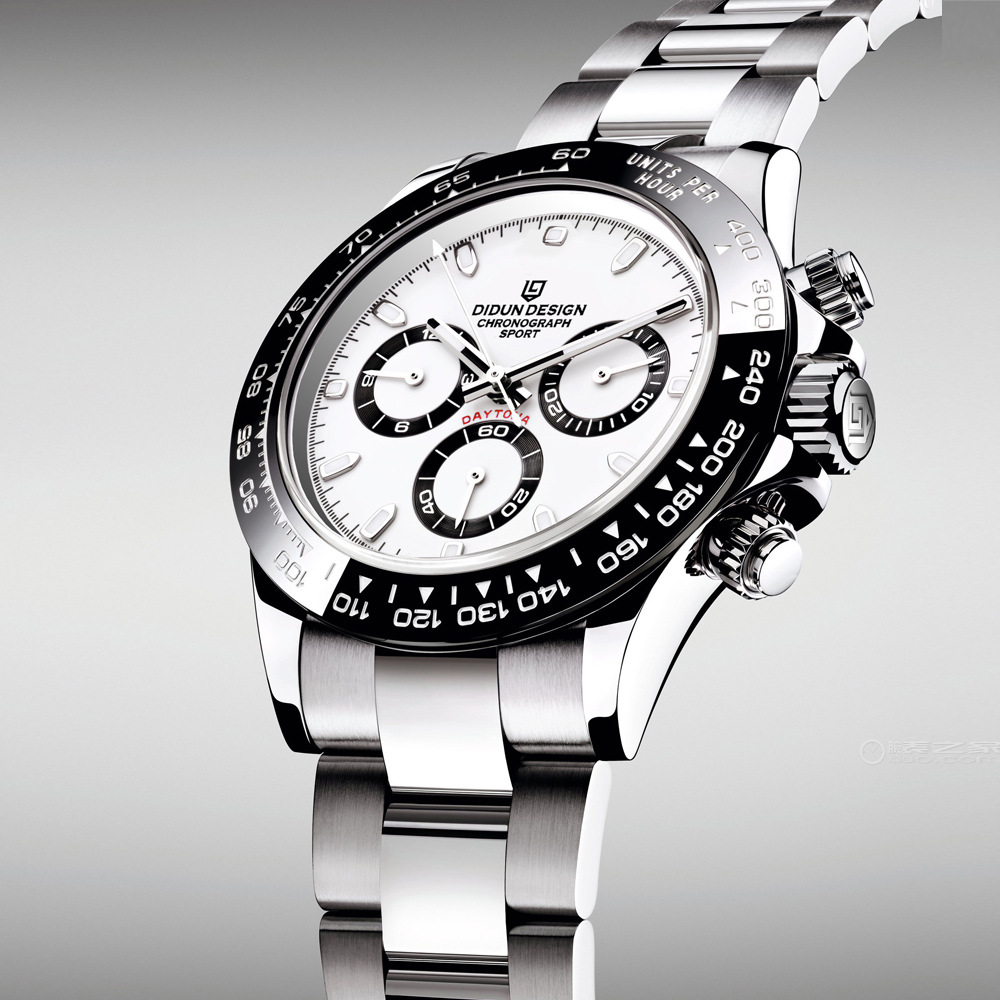 迪顿商务机械表男士多功能夜光防水不锈钢机械男表一件代发