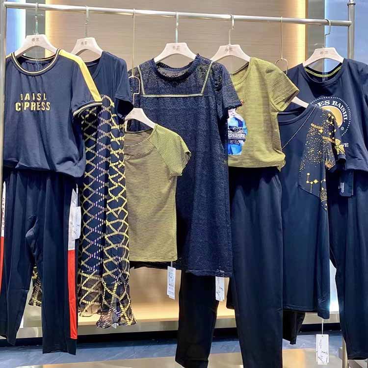 柏树林22夏季新款品牌折扣女装抖音电商直播专柜撤柜剪标低价货源