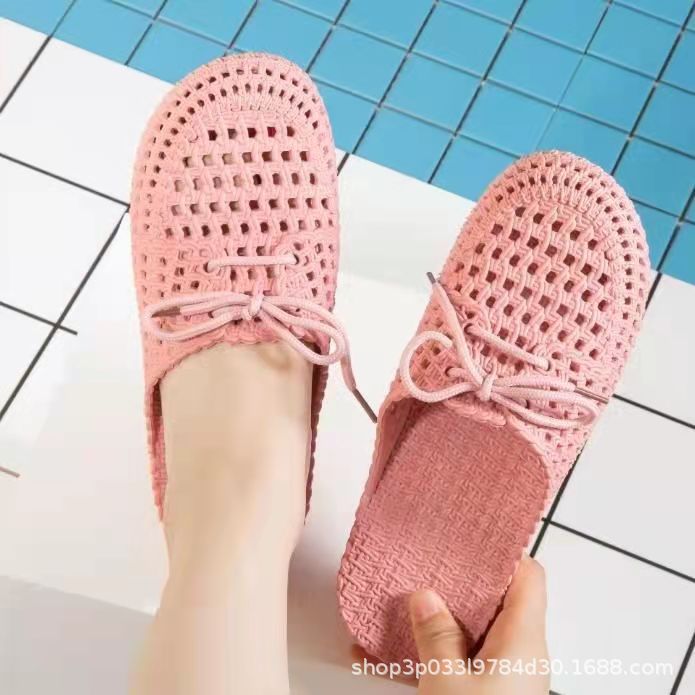 Spring and Summer New Women's Sandals Hole Hollow-out Indoor and Outdoor Non-Slip Wear-Resistant Bathroom Casual Beach Korean Style Female Students