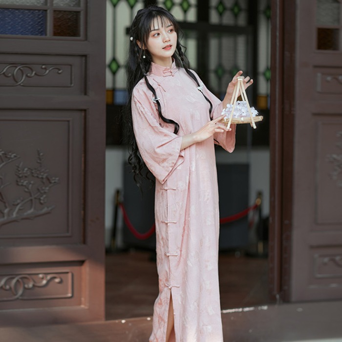 复古民国风女装年轻款日常高端气质大小姐长款改良旗袍连衣裙女夏