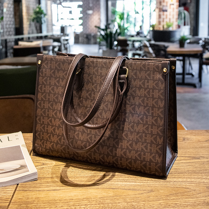 直播爆款大容量手提包女包新款复古印花单肩托特包高级感百搭大包