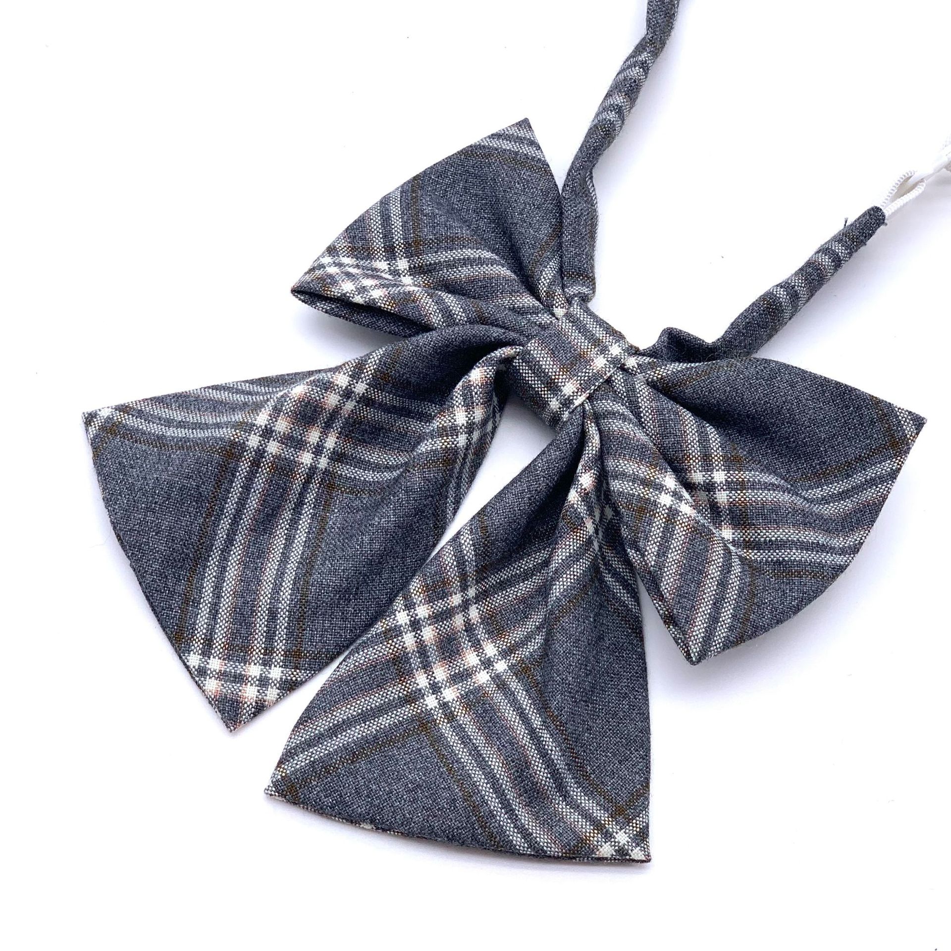 jk领结领花格子日系制服衬衫水手服学院风免打蝴蝶结校服领花