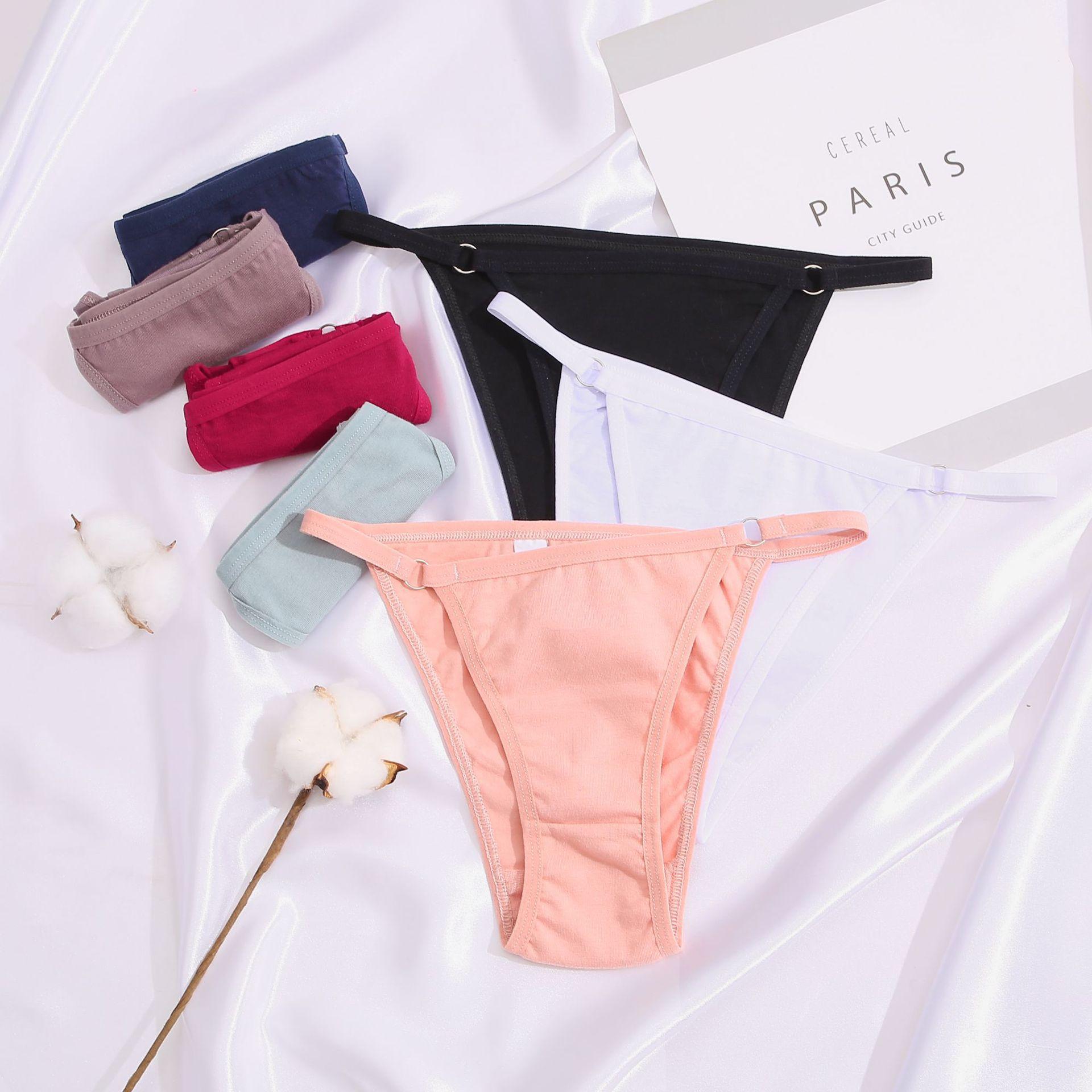 外贸跨境欧美性感纯棉低腰女士丁字裤  妩媚舒适透气现货内裤外贸