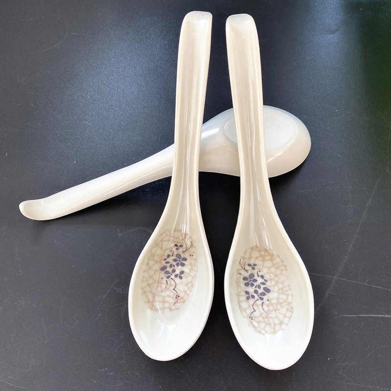 清荷密胺长把勺子 吃饭盛汤勺子 1元店2元店货源