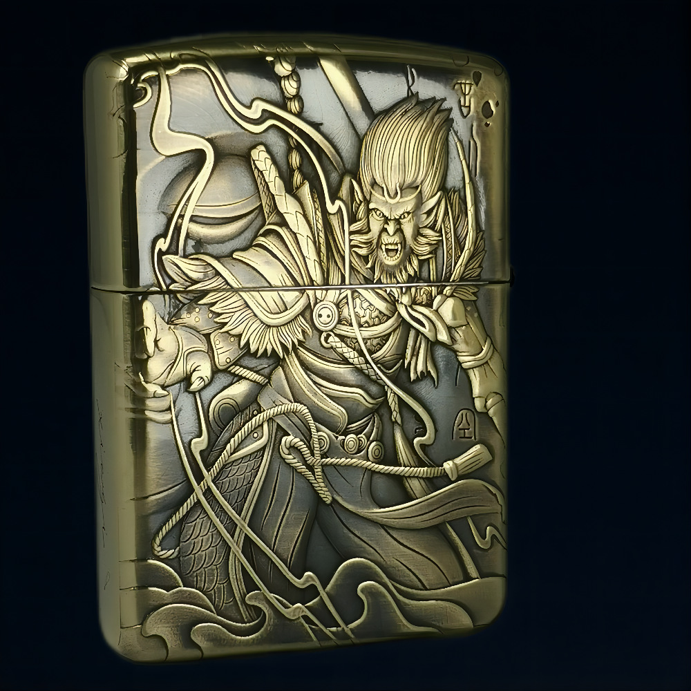 zippo齐天大圣孙悟空diy浮雕蝎子雕刻zippo168/169盔甲机zp打火机