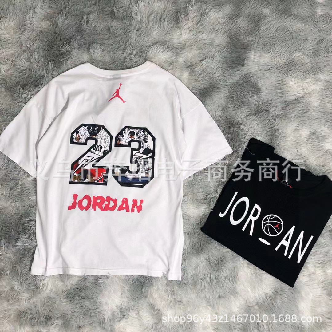 24ss乔丹aj短袖 男女情侣印花漫画23号灌篮高手学生休闲百搭t恤