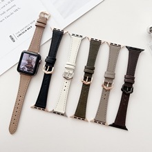 适用于苹果手表Apple Watch789代皮质手腕带 小蛮腰双面羊皮表带