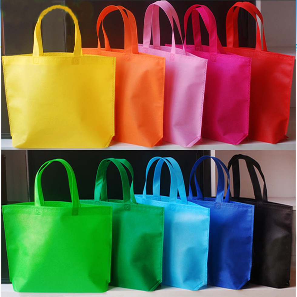 无纺布袋彩色覆膜袋车缝热压立体袋现货