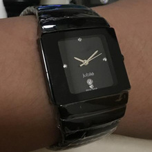 Quartz Watch 雷家达黑陶瓷潮流表方形情侣表男女表白手表石英表